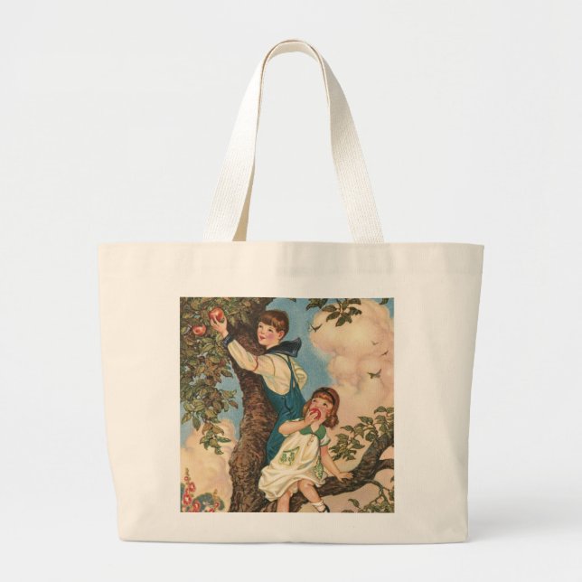 The Tree Climbers Large Tote Bag (Front)