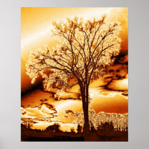 The Tree in Molten Gold Poster