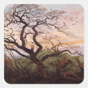 The Tree of Crows, 1822 Square Sticker