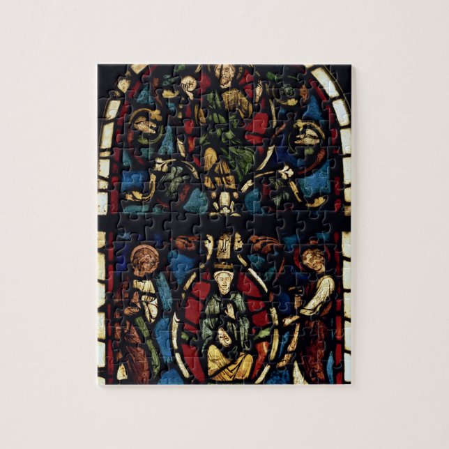 The Tree of Jesse, 13th century (stained glass) Jigsaw Puzzle (Vertical)