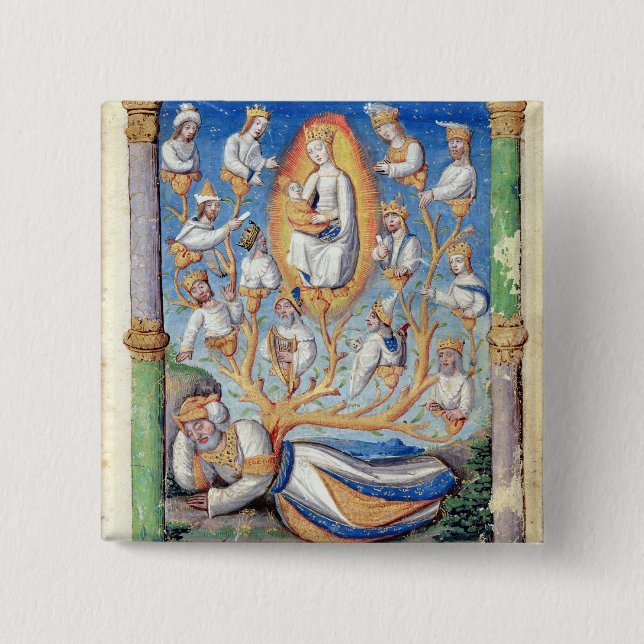 The Tree of Jesse 15 Cm Square Badge (Front)