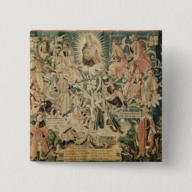 The Tree of Jesse 15 Cm Square Badge (Front)