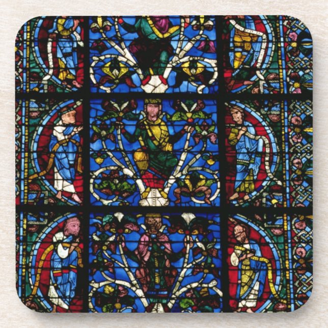 The Tree of Jesse, lancet window in the west facad Coaster (Front)