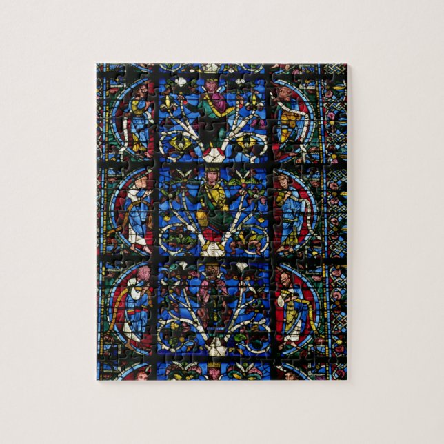 The Tree of Jesse, lancet window in the west facad Jigsaw Puzzle (Vertical)
