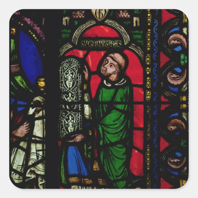 The Tree of Jesse Window Square Sticker (Front)