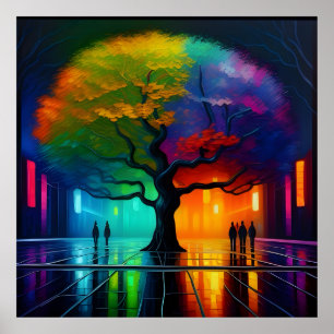 The tree of life, cityscape poster