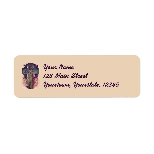 The Tree Of Life Cross Christian Address Labels (Front)