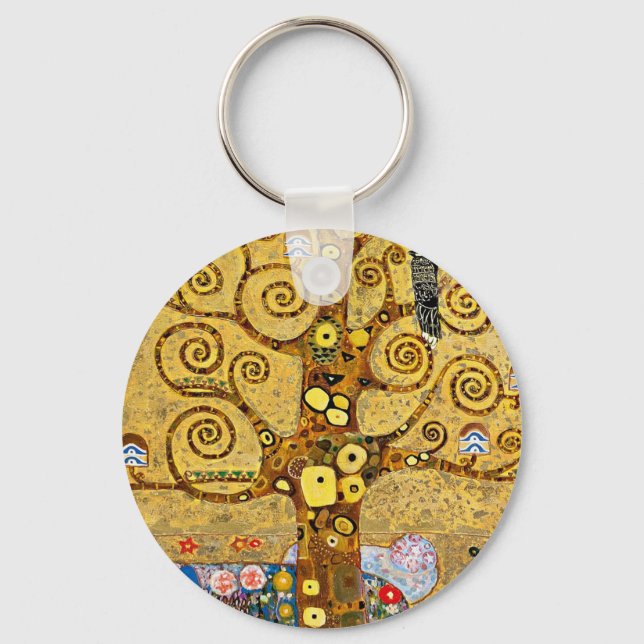 “ The Tree of Life ” , Gustav Klimt Key Ring (Front)