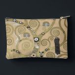The Tree of Life, Gustav Klimt OIl Painting  Accessory Pouch<br><div class="desc">oil on canvas, 1910 - 1911 a study for part of a series of three mosaics created by Gustav Klimt for a frieze commissioned at the Stoclet Palace in Brussels, Belgium this art nouveau oil painting depicts a tree with trippy psychedelic swirling spiraling branches patterned with abstract black and white...</div>