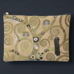 The Tree of Life, Gustav Klimt OIl Painting  Accessory Pouch<br><div class="desc">oil on canvas, 1910 - 1911 a study for part of a series of three mosaics created by Gustav Klimt for a frieze commissioned at the Stoclet Palace in Brussels, Belgium this art nouveau oil painting depicts a tree with trippy psychedelic swirling spiraling branches patterned with abstract black and white...</div>