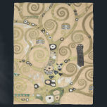 The Tree of Life, Gustav Klimt OIl Painting  Fleece Blanket<br><div class="desc">oil on canvas, 1910 - 1911 a study for part of a series of three mosaics created by Gustav Klimt for a frieze commissioned at the Stoclet Palace in Brussels, Belgium this art nouveau oil painting depicts a tree with trippy psychedelic swirling spiraling branches patterned with abstract black and white...</div>
