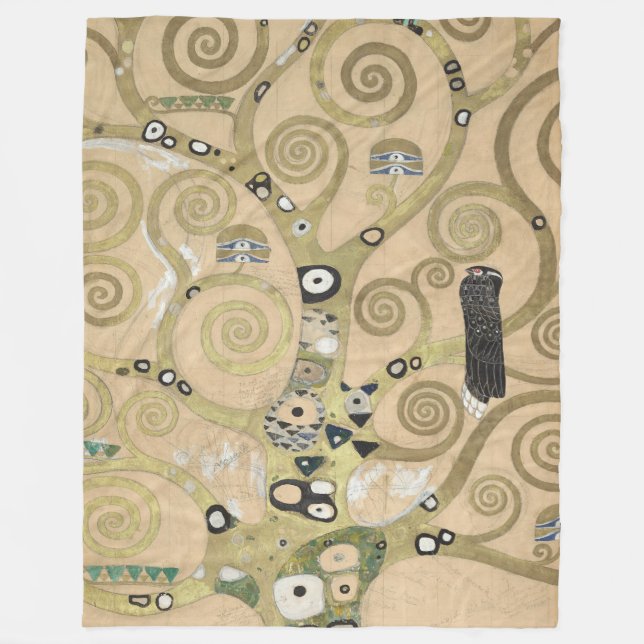 The Tree of Life, Gustav Klimt OIl Painting  Fleece Blanket (Front)