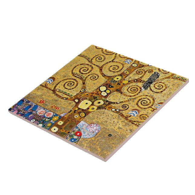 "The Tree of Life" , Gustav Klimt Tile (Side)