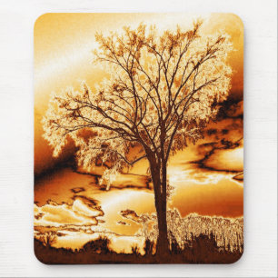 The Tree of Life in Molten Gold Mouse Mat