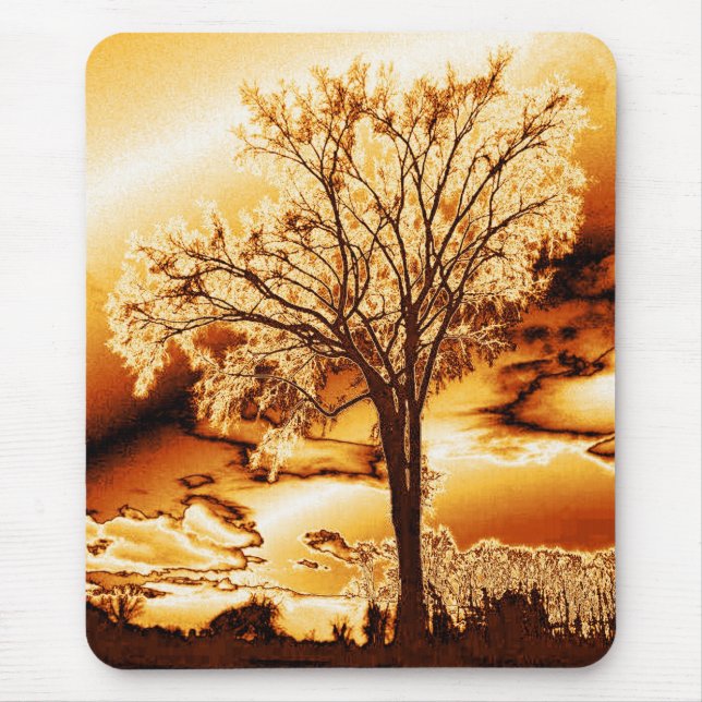 The Tree of Life in Molten Gold Mouse Mat (Front)