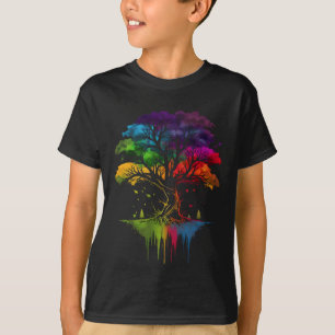 The Tree Of Life Multicolored Tree Changing Colour T-Shirt