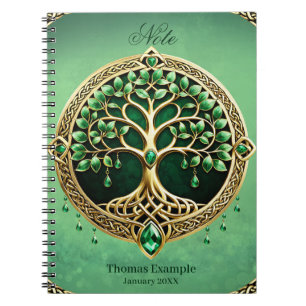 The tree of life with Celtic knots.  Notebook