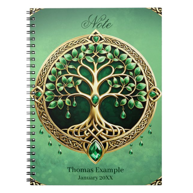 The tree of life with Celtic knots.  Notebook (Front)