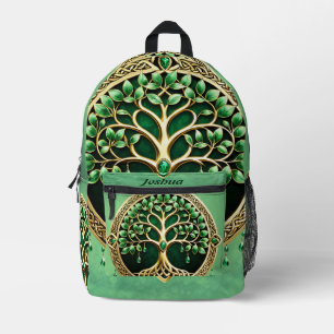 The tree of life with Celtic knots. Printed Backpack