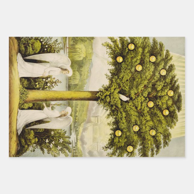 The tree of life wrapping paper sheet (Front)