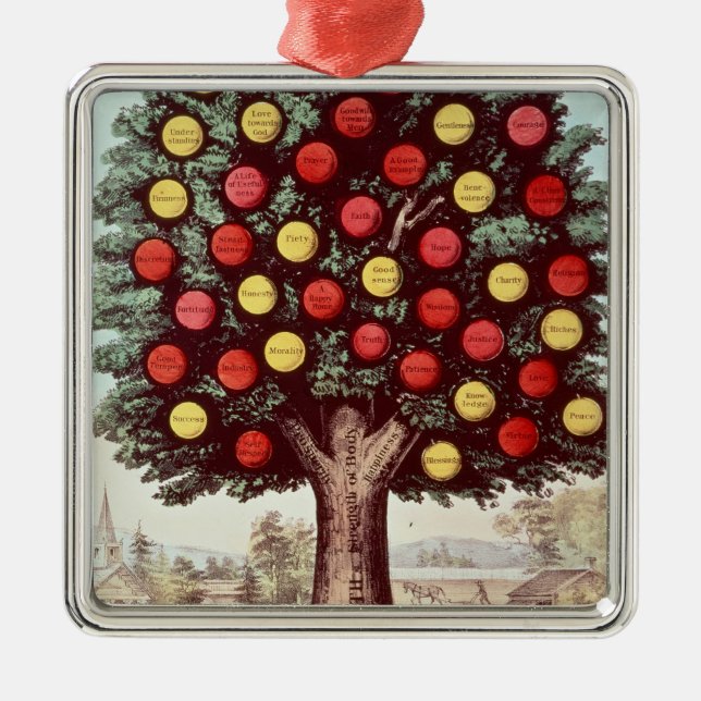 The Tree of Temperance, 1872 Metal Tree Decoration (Front)