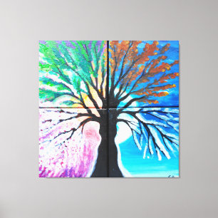 The tree of the 4 seasons canvas print