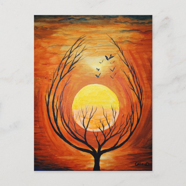 The tree of the origins and a new beginning  canva postcard (Front)