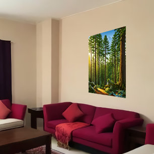 The trees in the forest AI Art Poster