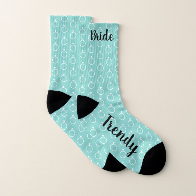 The Trendy Bride Bridal Shower Wedding Party Socks (Pair)