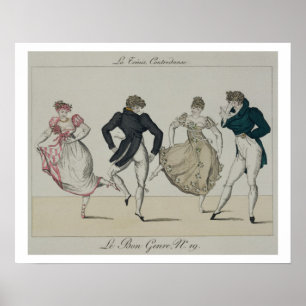 The 'Trenis' Quadrille, plate 19 from 'Le Bon Genr Poster
