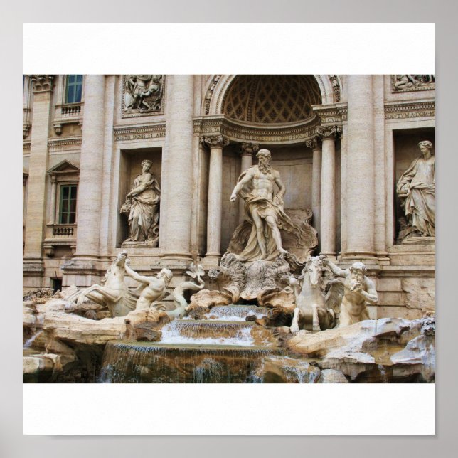 The Trevi Fountain in the City of Rome Poster (Front)