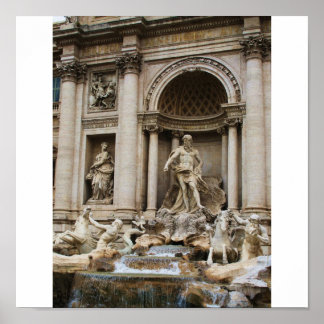 The Trevi Fountain in the City of Rome Poster