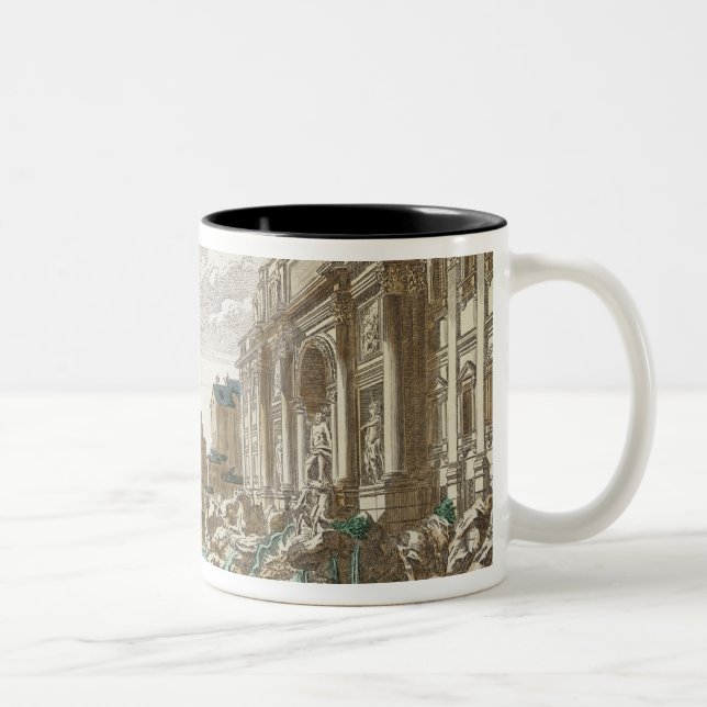 The Trevi Fountain, Rome Two-Tone Coffee Mug (Right)