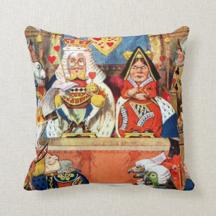 The Trial of the Knave of Hearts in Wonderland Cushion