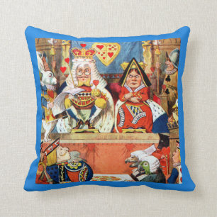 The Trial of the Knave of Hearts in Wonderland Cushion