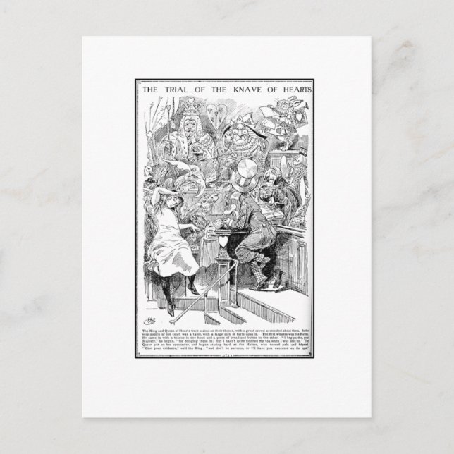 The Trial of the Knave of Hearts Postcard (Front)