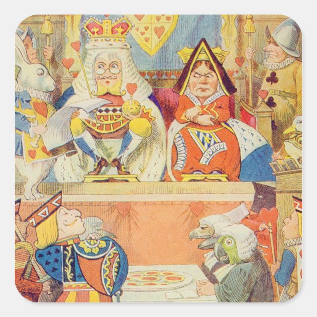 The Trial of the Knave of Hearts Square Sticker (Front)