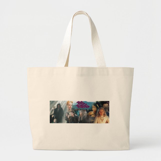The Tribe Series 3 Collage Large Tote Bag (Front)