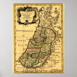 The Tribes of Israel in PalestinePanoramic Map Poster