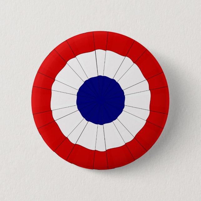 The tricolour cockade – Rosette 6 Cm Round Badge (Front)