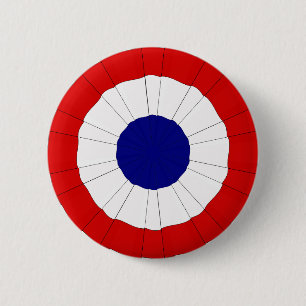 The tricolour cockade – Rosette 6 Cm Round Badge