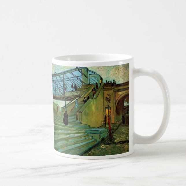 The Trinquetaille Bridge by Vincent van Gogh Coffee Mug (Right)