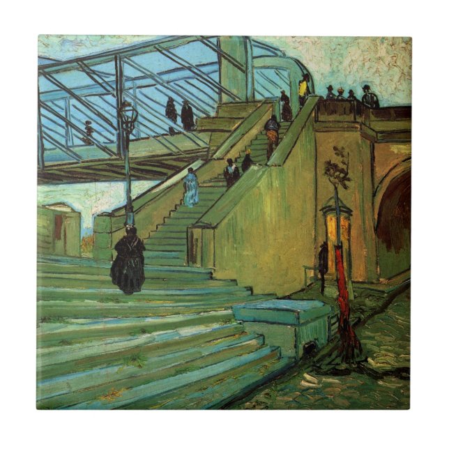 The Trinquetaille Bridge by Vincent van Gogh Tile (Front)