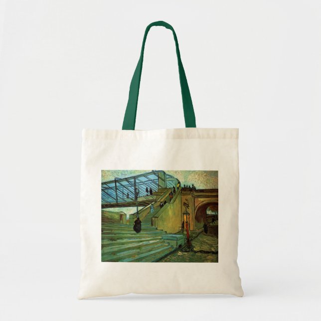 The Trinquetaille Bridge by Vincent van Gogh Tote Bag (Front)