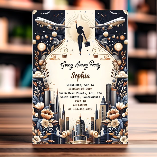 The Trip Travel Farewell Goodbye Going Away Party Invitation (Creator Uploaded)