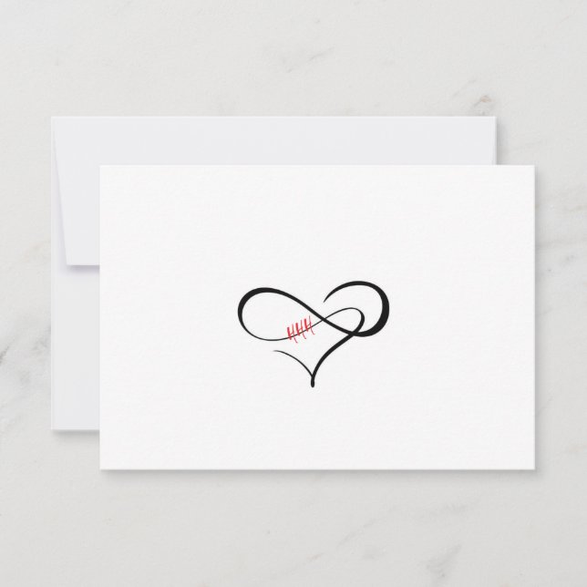 The Triple H Infinity Heart Invitation (Front)