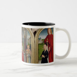 The Triptych of the Sedano Family, c.1495-98 Two-Tone Coffee Mug
