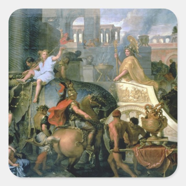 The Triumph of Alexander, or the Entrance of Alexa Square Sticker (Front)