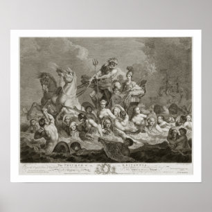 The Triumph of Britannia, c.1765 (engraving) Poster