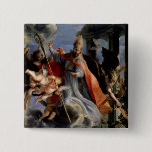 The Triumph of St. Augustine  1664 15 Cm Square Badge
